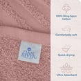 thumbnail image 4 of Dan River Bath Sheet 1 pack 40x80 in Soft Absorbent and Quick Dry jumbo Cotton Towel - Dusty Rose, 4 of 8