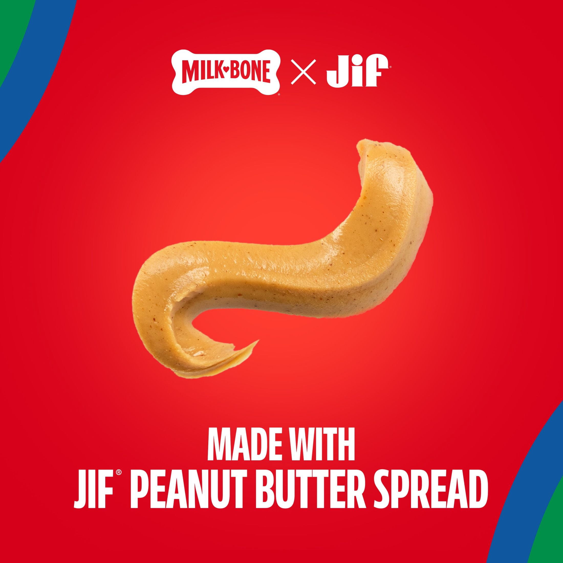 (2 pack) Milk Bone Natural Peanut Butter Spread with Jif , Lickable Dog Treats in a Squeezable Pouch, 5 oz