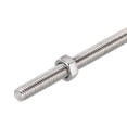 thumbnail image 4 of Uxcell 24Pack M10 x 250mm Fully Threaded Rod w 24Pack Hex Nuts, 1.5mm Pitch 304 Stainless Steel Right Hand Threaded Rod, 4 of 7
