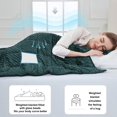 thumbnail image 4 of Alomidds Weighted Blanket for Adults (60"x80",15lbs Queen Size - Green), Cooling Breathable Soft and Comfort Minky, Heavy Blanket with Glass Beads, 4 of 5