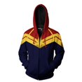 thumbnail image 2 of Disfraz de cosplay de Capitán Marvel Carol Danvers, sudadera con capucha de Anime, chaqueta, para Halloween, para hombre y mujer, 2 of 5