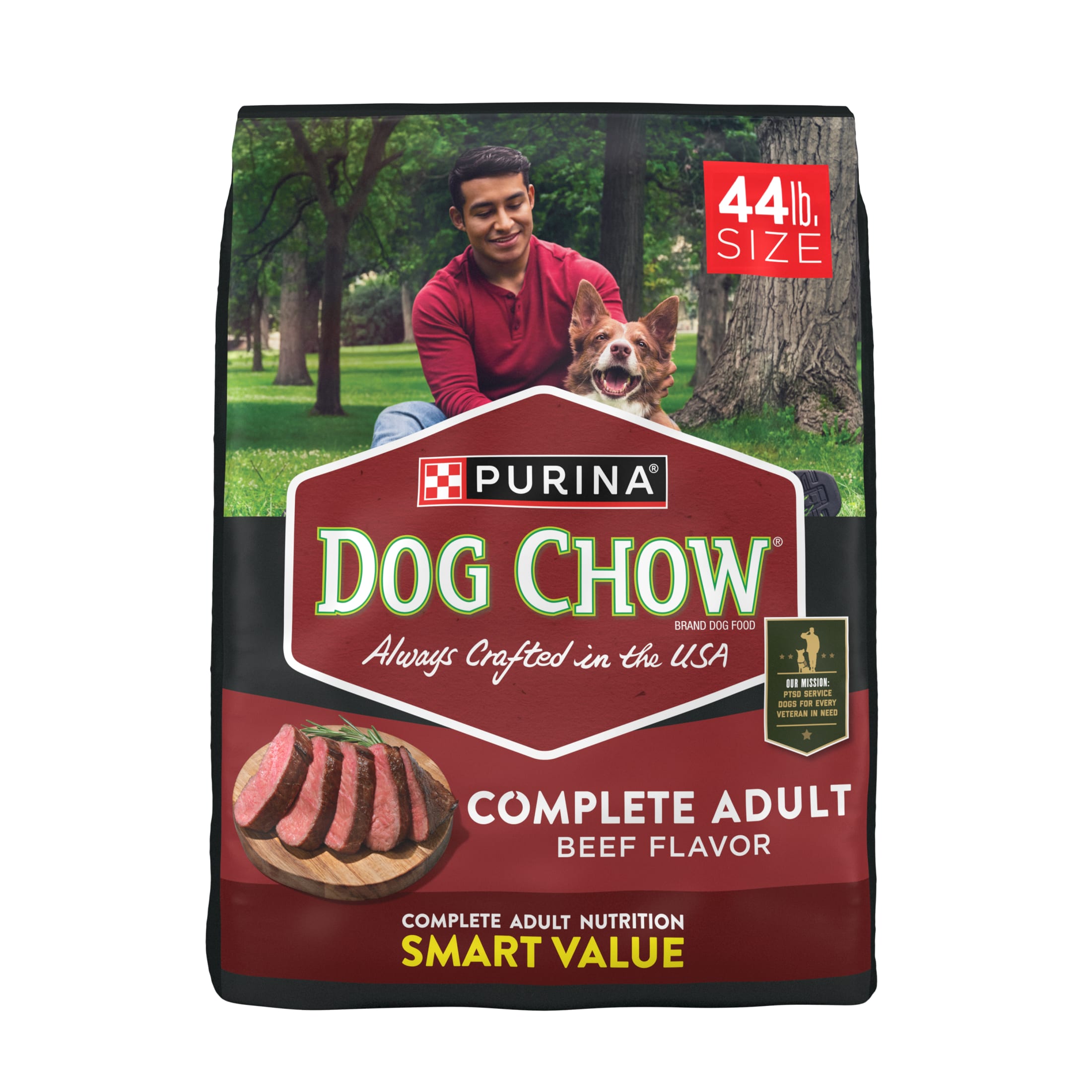Purina Dog Chow Complete Adult Beef Dry Kibble, 44 lb photo 1
