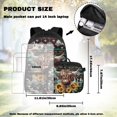 thumbnail image 4 of KUIFORTI Sunflower Cow Bookbag and Lunch Box, 4 Piece Kids Backpack Set for Girls Elementary Middle School,School Bag with Pencil Pouch Water Bottle Sleeve Back to School Essentials Gifts, 4 of 7