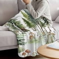 thumbnail image 3 of Green Forest Blanket Soft Cozy Warm Throw Blanket for Couch, Plush Fuzzy Flannel Fleece Blankets for Sofa, Animals Modern Art Watercolor Bed Blankets Lightweight Gifts for Women, 30"x40", 3 of 9