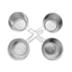 thumbnail image 2 of Mini tazas de 4 piezas con bolsa de malla Tazas de acero inoxidable de 50 ml CAMPLEADER Taza, 2 of 7