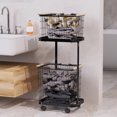 thumbnail image 5 of golytefs 2 Tier Laundry Cart with Wheels Rolling Laundry Basket Laundry Hamper Trolley, 5 of 9