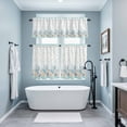 thumbnail image 3 of Aqua Coastal Shell Kitchen Curtains Sets for Windows 36 Inch Length, Nautical Coral Starfish Seahorse Rod Pocket Window Treatments Tier Curtains and Valances Set for Bedroom/Bathroom, 3 of 8