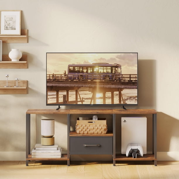 Mueble para TV Moderno Color Café de 1.2 m, con Cajones de Almacenamiento
