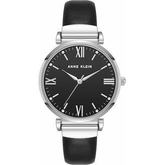 Anne Klein Womens White Black Leather Strap Fashion Analog Japanese Quartz Watch Rectangular Leather Band Watch | Anne Klein main image 4