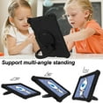 thumbnail image 3 of Kids Friednly Case for iPad 9th/8th/7th Generation 10.2 inch, EVA Foam Shoulder Strap Shockproof Protective Case with Pencil Holder Rotated Handle Bracket Stand Heat Dissipation Cover,Black, 3 of 8