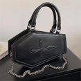 thumbnail image 5 of Halloween Purses for Women Cross Coffin Bag Novelty Halloween Coffin Purses Top Handle Crossbody Shoulder Bags, 5 of 7