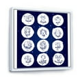 thumbnail image 3 of Designart 'Zodiac Diagram & Signs On Blue' Modern Framed Canvas Wall Art Print, 3 of 5