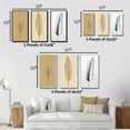 thumbnail image 4 of Designart "Singular Botany Solitary Leaf on Neutral Canvas II" Flowers Framed Wall Art Set Of 3 - Beige Traditional Frame Gallery Set For Office Decor, 4 of 6