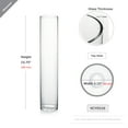 thumbnail image 5 of WGV Clear Cylinder Glass Vase 3" Wide x 16" Height, Good quality, Heavy Weighted Base - 1 Pc, 5 of 9