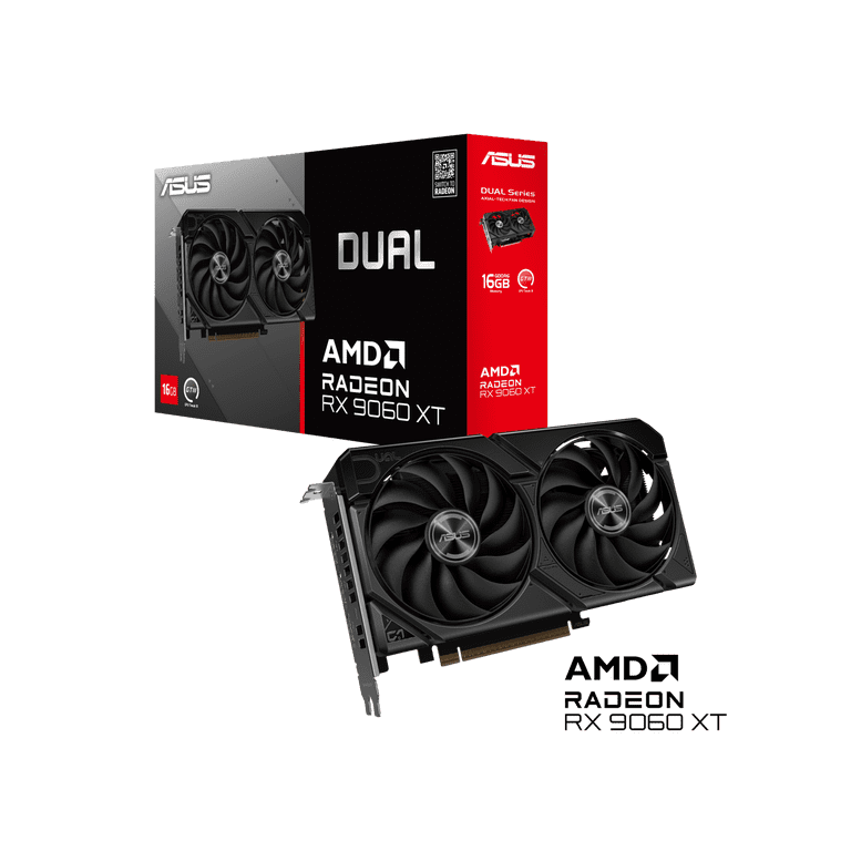 ASUS, Radeon RX 9060 XT Graphics Card, 16 GB GDDR6, 7680 x 4320