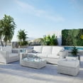 thumbnail image 2 of Modway Convene 6-Piece Outdoor Patio Set in Light Gray White, 2 of 11