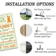 thumbnail image 3 of Easter Theme Tin Sign Vintage Metal Rabbit Decor Spring Egg Bouquet Chick Wall Art for Farmhouse Home Party 8x12 Inch, 3 of 6