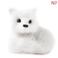 thumbnail image 1 of 1pcs Mini Simulation Fox Toy Lifelike Squatting Fox Model Gift Animals Figures, 1 of 1