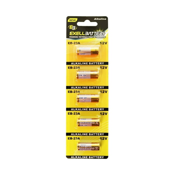 5pk 23A 12V Alkaline Battery Compatible with V23GA L1028 MS21 MN21 A23 BAT012