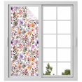 thumbnail image 2 of Watercolor Floral Window Privacy Film, Spring Flowers Plants Modern Rustic Static Cling UV Sun Blocking Tint Film Heat Control Windows Films for Bedroom Bathroom, Window Stickers 23.6"x59", 2 of 8
