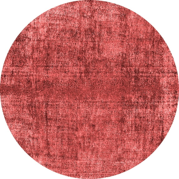 Ahgly Company Indoor Round Oriental Red Industrial Area Rugs, 5' Round