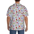 thumbnail image 3 of Yiaed Tulips Flowers Print Mens Casual Wrinkle Free Shirts Short Sleeve Button Down Summer Stretch Dress Shirt-X-Large, 3 of 5
