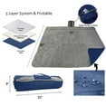 thumbnail image 5 of Tirrinia Outdoors Waterproof Throw Blanket, Stadium Windproof Sherpa Fleece Blanket for Traveling, Camping, Hiking, and Football, Machine Washable, Navy Blue, 60'' x 80'', 5 of 8