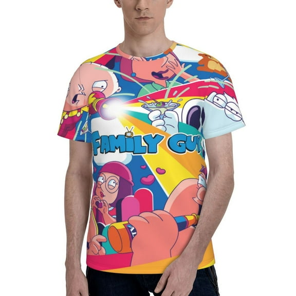 Unisex Adult Fam-ily Guy TShirt Graphic Tee Shirts Short Sleeve Summer Tops For Men Womens