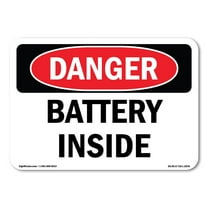OSHA Danger Sign - Battery Inside | Decal | Protect Your Business, Construction Site, Warehouse & Shop Area |  Made in The USA