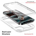 thumbnail image 4 of Étui Transparente pour iPhone 12 avec Protecteur d'Écran Intégré Protection Complète 360 2 en 1 Cristal Double Couche Couverture Robuste PC Dur Silicone Souple Antichoc Antidérapant 6.1 Pouces, 4 of 7