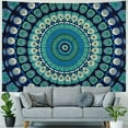 thumbnail image 4 of Shiartex  hippie Bohemian Psychedelic Wall Hanging Bohemian Psychedelic Peacock Tapestry, Psychedelic Hippie Mandala Dorm Décor for Hanging, Bedding, Beach Coverlet Curtain 40x30inch, 4 of 6