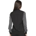 thumbnail image 2 of Dickies Dynamix Women Scrubs Warm Up Jacket, Zip Front Warm-up, DK340, L, Black, 2 of 7
