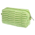 thumbnail image 1 of 1 Pc Bolsa de Maquillaje de Tejido Duradera para Mujeres para Vacaciones y Viajes de Negocios Verde Amarillo Hilo, 1 of 3