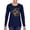 Navy, variant on Dean Russo The Only Person Dog Lover Womens Graphic Long Sleeve T-Shirt, Heather Grey, XX-Large