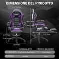 thumbnail image 2 of Video Game Chair for Adults, Computer Chair Gaming Chairs for Kids, Adjustable Lumbar Pillow Headrest Office Desk Chair Gamer Chair with Footrest, 2 of 13
