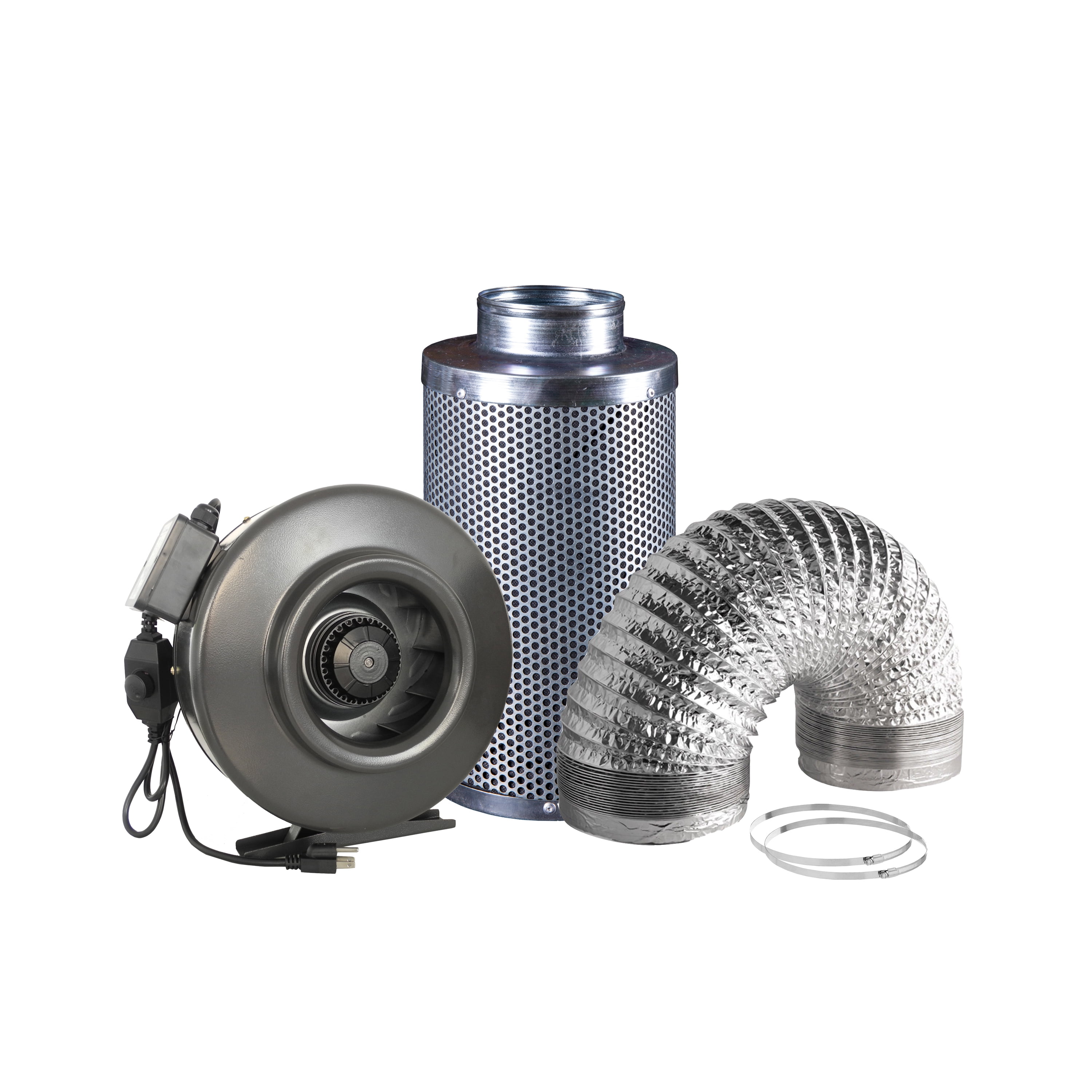Hydro Crunch 410 CFM 6inch Centrifugal Inline Duct Fan with Carbon