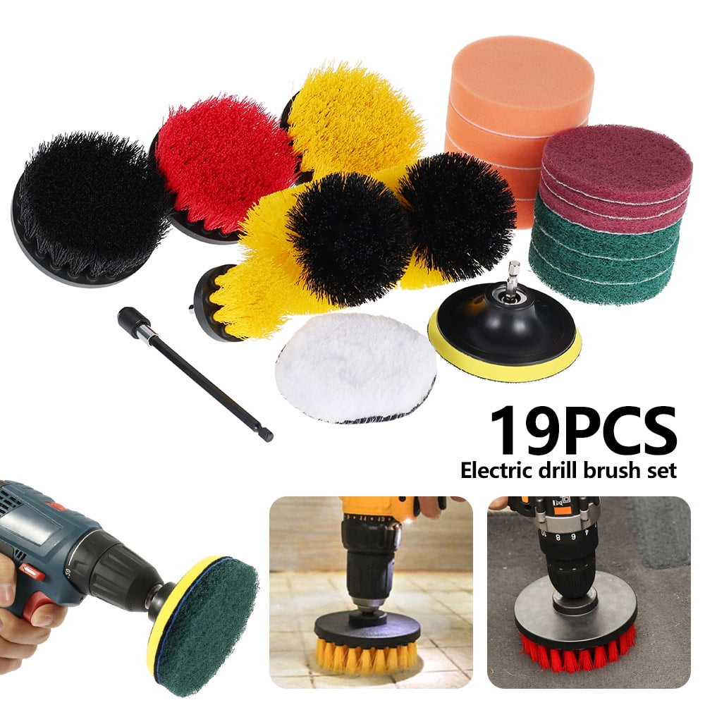 10PCS/Set Drill Brush For Bathtubs Grout Cleaning Combo Scrub Tub Cleaner ABS 