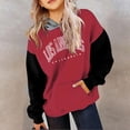thumbnail image 2 of Children Long Sleeve Color Matching Printed Letters Hooded Fleece Sweater, 2 of 4