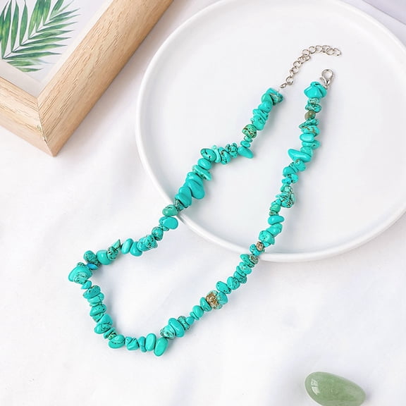 5pcs Turquoise Chips Bead Necklace 18.90 inch(48cm)