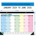 thumbnail image 3 of VBVC Strong Twin-Wire Binding,Large Daily Blocks,18 Month Wall Calendar 2024-2025,Jan 2024-Jun 2025, 3 of 4