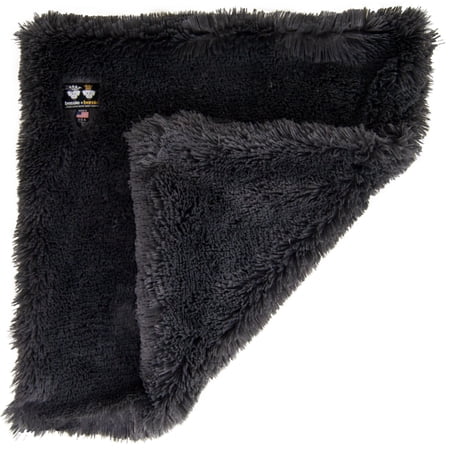 Bessie and Barnie Wolfhound Grey Luxury Ultra Plush Faux Fur Pet/ Dog Reversible Blanket (Multiple Sizes)