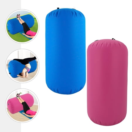 Flkoendmall Inflatable Tumbling Mat Air Roller Gymnastics Balance Training Air Barrel Yoga Blue
