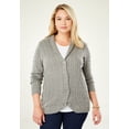 thumbnail image 6 of Jessica London Women's Plus Size Cable Blazer Sweater, 6 of 6