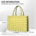thumbnail image 3 of Large Capacity Tote Bag,Yellow Lemon Slices Green Pattern Handbag Fashion Luxury Tote Bag,15.7"x13"x 5.1" Inches,Laptop Compatible, 3 of 6