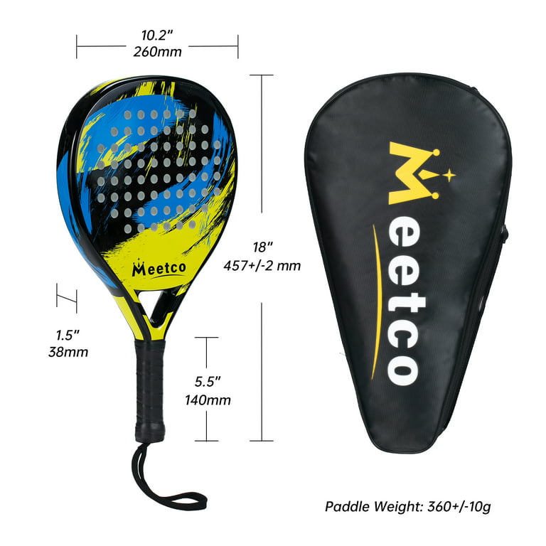  Padel Paddle Tennis Racket Carbon Fiber Power Lite