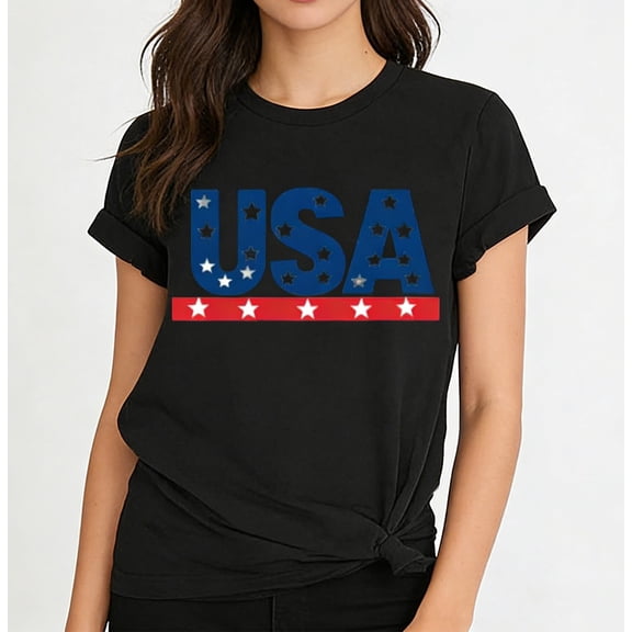 Bgstyu 250 Anniversary USA Shirt Women American Flag Graphic Independence Day Shirts 4th of July Patriotic Short Sleeve Stripe Tops