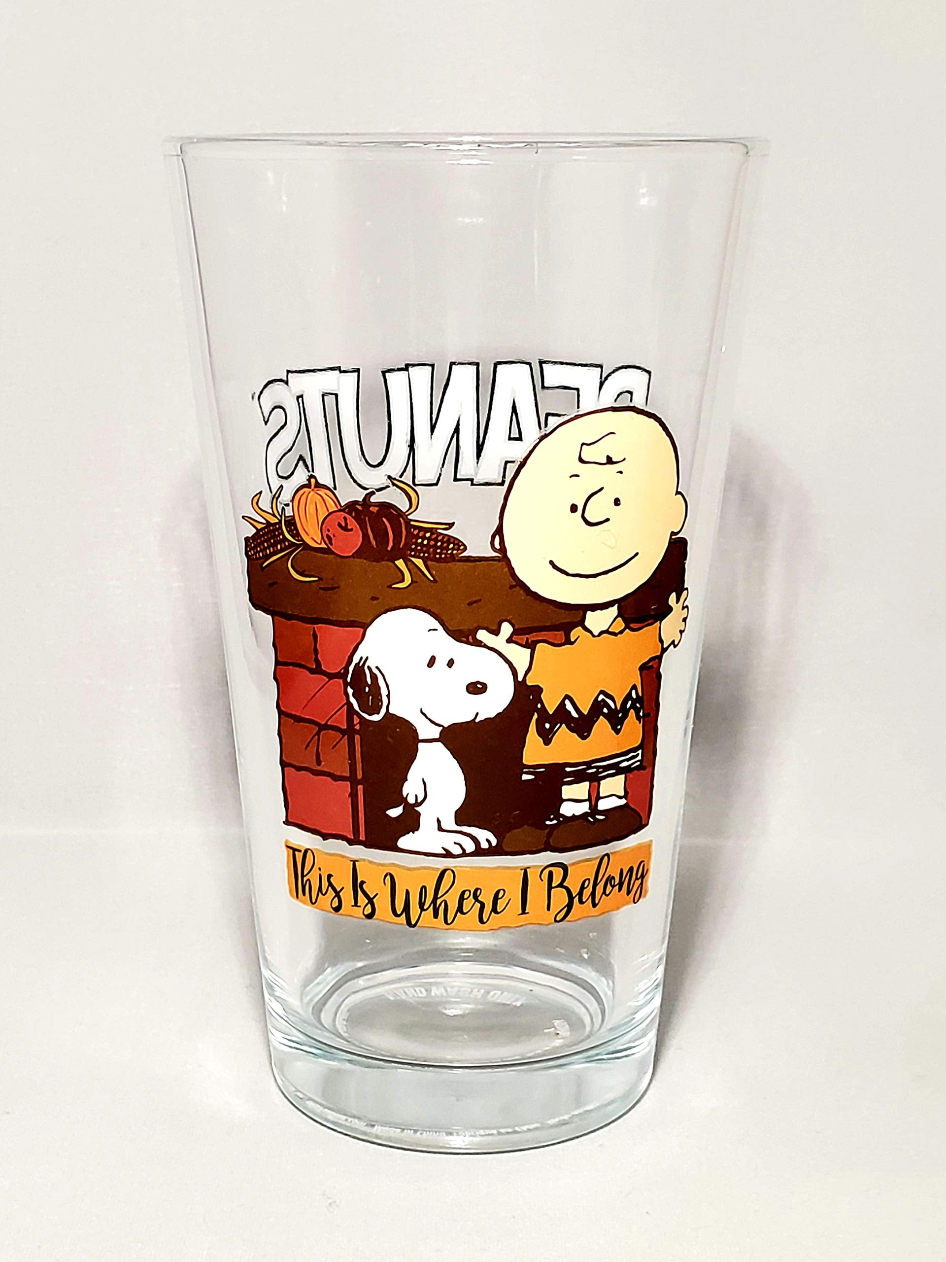 Peanuts Thanksgiving Snoopy & Friends Drinking Glasses