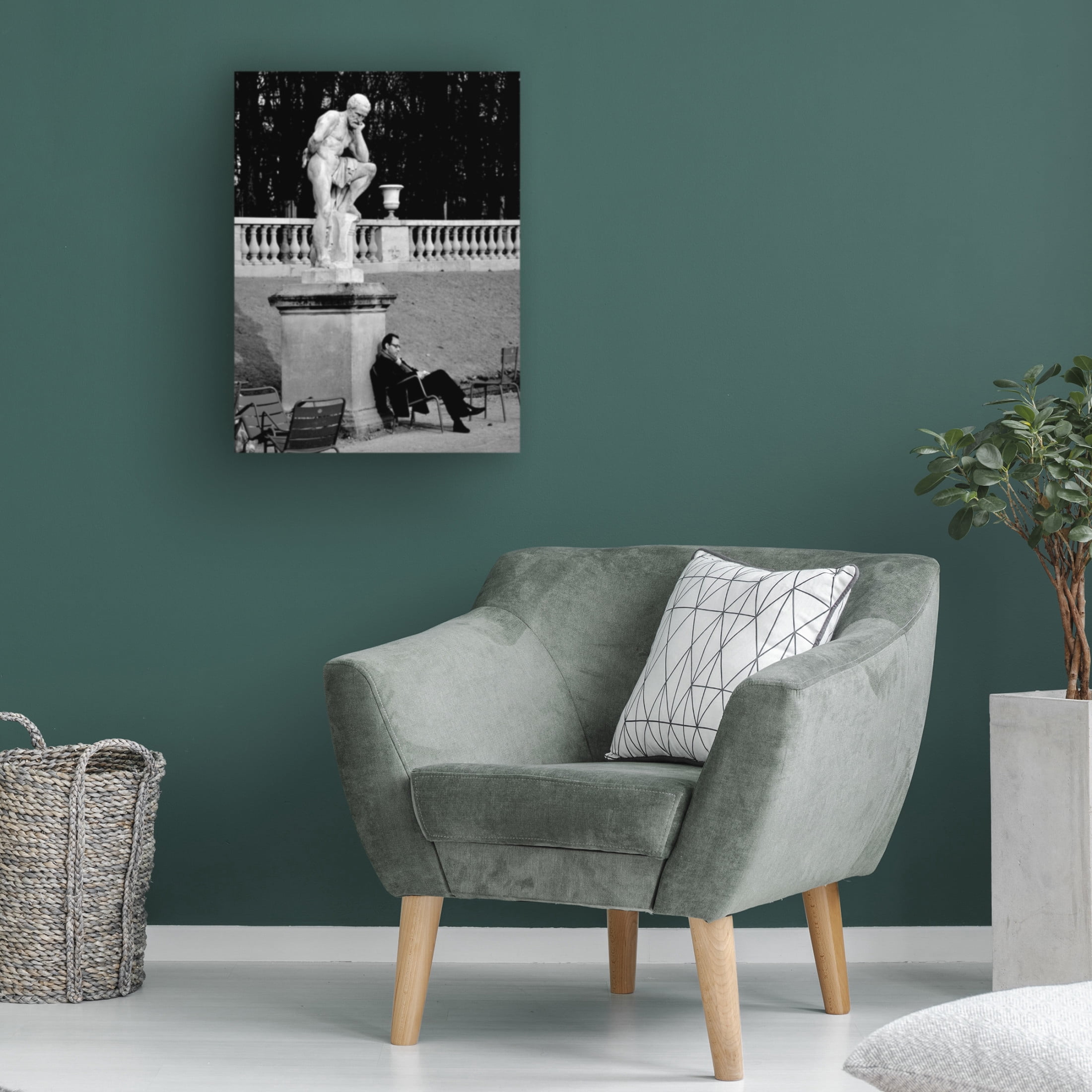 Canvas Wall Art - Stephane Breton 'Jardin Du Luxembourg' Wall Art for Living Room, Bedroom, or Office Décor by Trademark Fine Art - 14 x 19 Inches