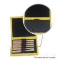 thumbnail image 2 of Graflsoa Yellow Silk-Wrapped Peach Wood Oboe Reed Case with 6 Slots, Compact & Moisture-Resistant Design for Safe Storage, 2 of 6