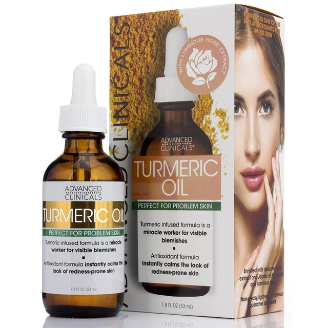Aceite de Cúrcuma para el Rostro Advanced Clinicals Antioxidante con Extracto de Rosa y Aceite de Jojoba 1.8 Fl Oz Advanced Clinicals AC-4556464